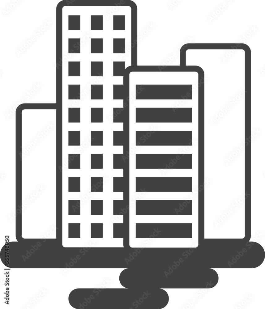 high rise buildings illustration in minimal style high rise buildings illustration in minimal style
