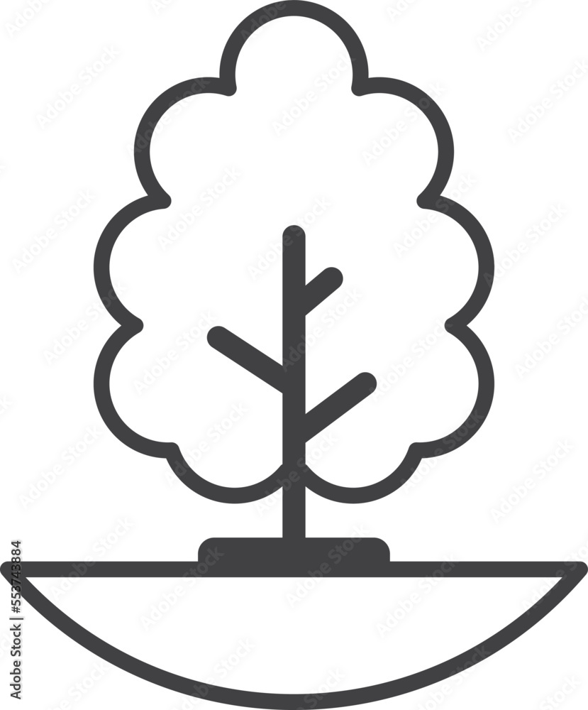 trees and ground illustration in minimal style trees and ground illustration in minimal style