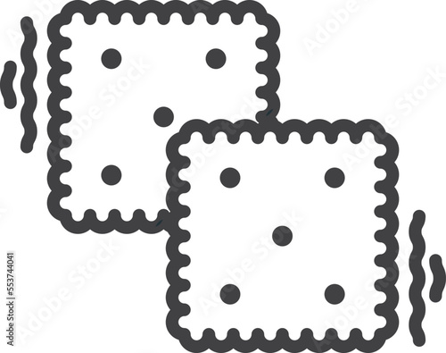 square biscuits illustration in minimal style