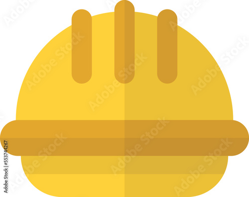 construction helmet illustration in minimal style