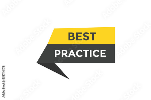  Best practice button web banner template Vector Illustration

