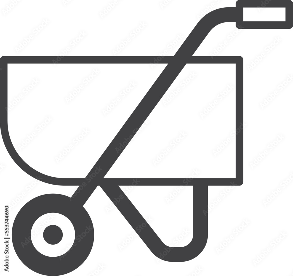 construction trolley illustration in minimal style construction trolley illustration in minimal style
