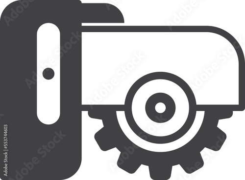 chainsaw illustration in minimal style