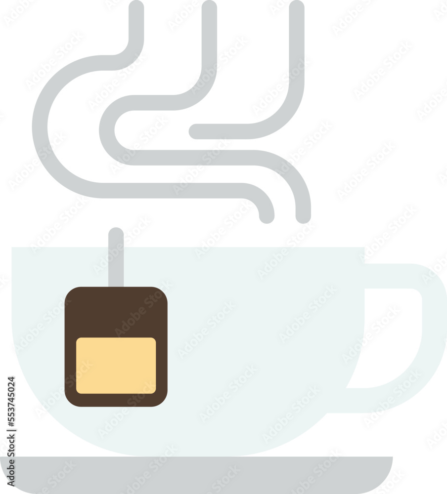 hot tea mug illustration in minimal style hot tea mug illustration in minimal style