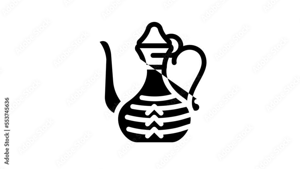 arabic jug line icon animation arabic jug line icon animation