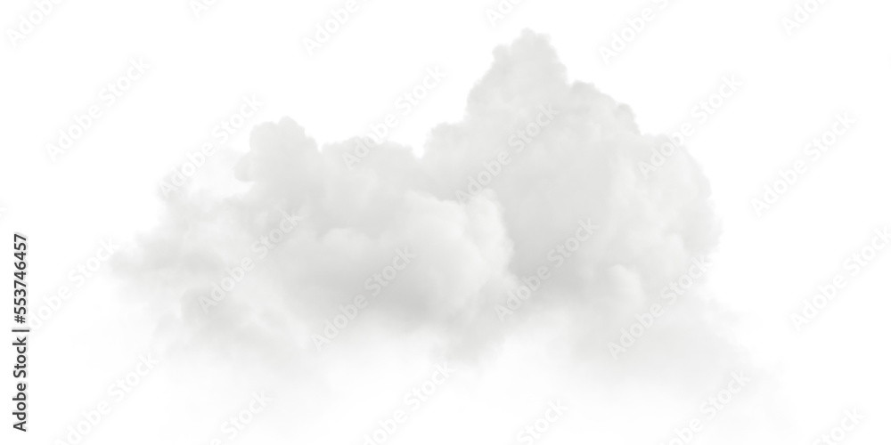 Cut out fluffy clouds floating 3d rendering png files - obrazy, fototapety, plakaty 