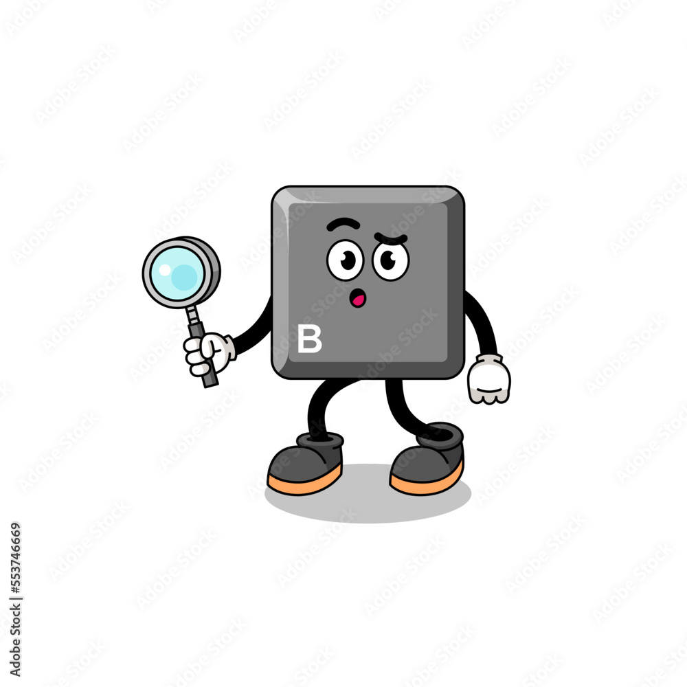 Mascot of keyboard B key searching Mascot of keyboard B key searching