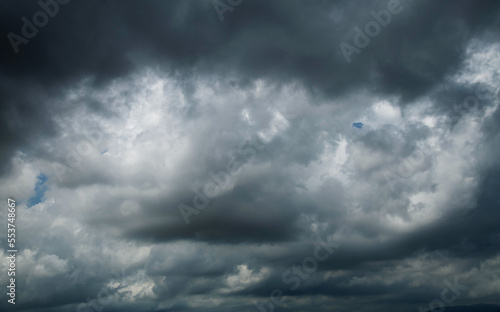 The sky with dark clouds for background