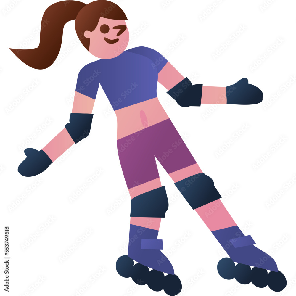 Fototapeta premium roller skate illustration
