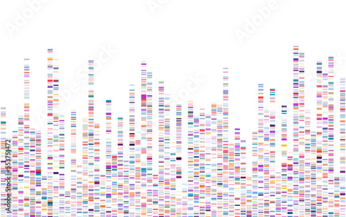 Dna test infographic. Genome sequence map.