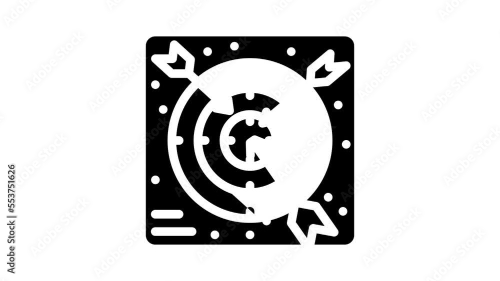 target earning money glyph icon animation target earning money glyph icon animation