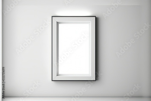 white mockup frame on the wall