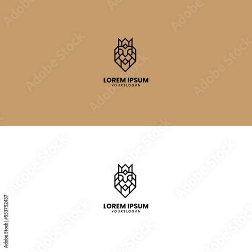 illustration of an loin logo with symbol