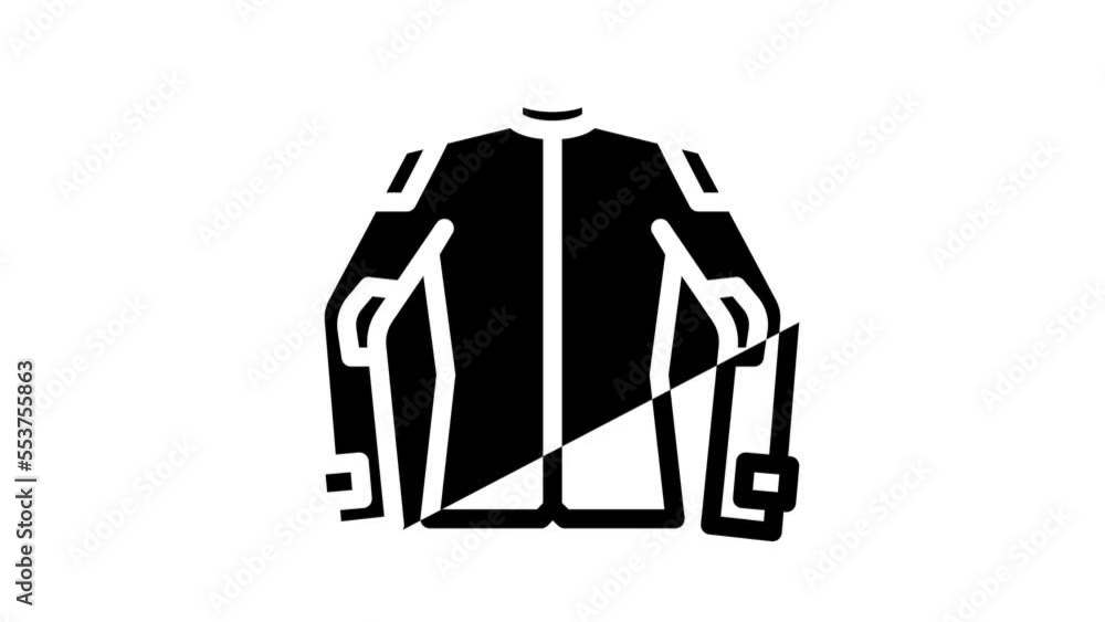 jacket motorcycle line icon animation jacket motorcycle line icon animation