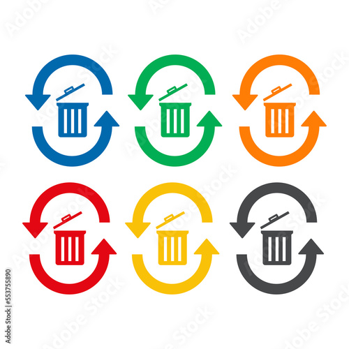Plastic food container recycling icon. Line vector. Isolate on white background.