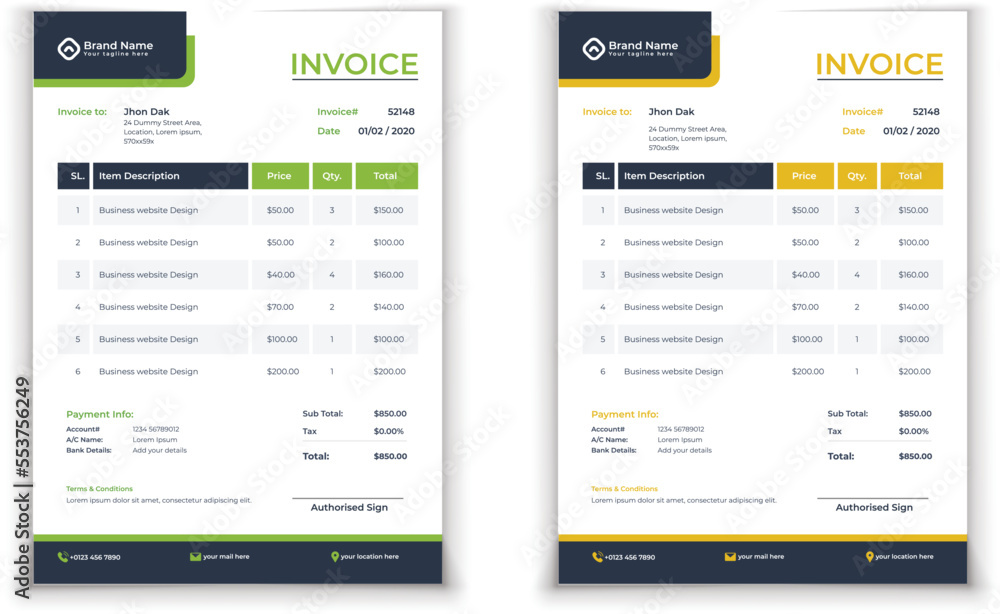 invoice template design in minimal style invoice template design in minimal style
