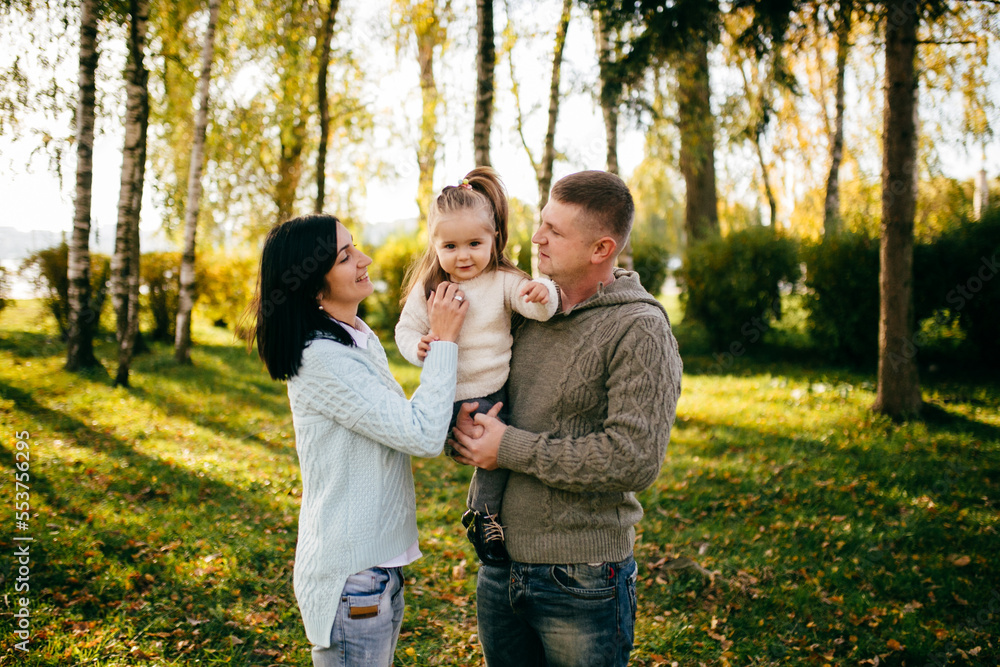 Family in green nature together Family in green nature together