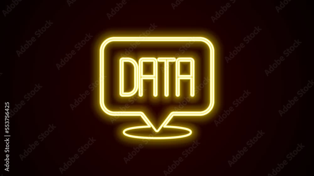 Glowing neon line Data analysis icon isolated on black background. Business data analysis process, statistics. Charts and diagrams. 4K Video motion graphic animation Glowing neon line Data analysis icon isolated on black background. Business data analysis process, statistics. Charts and diagrams. 4K Video motion graphic animation