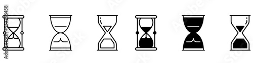 Hourglass icon vector set. Sandglass illustration sign collection. Time symbol. Hour logo.