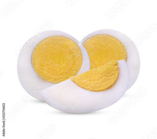 boiled egg isolated cutout on  transparent.