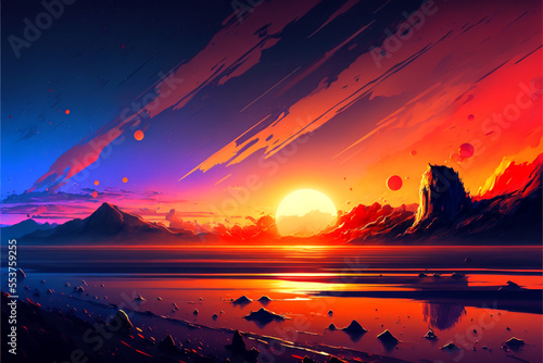 Beutifull sunset ai-generated