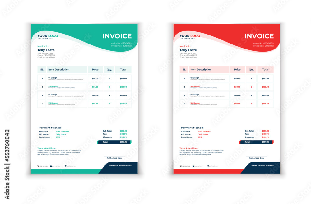 invoice template design in minimal style invoice template design in minimal style
