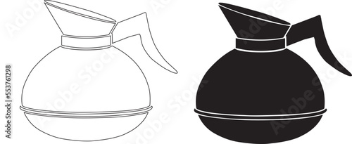 Cafetera eléctrica. Icono Vector. Vista de frente
