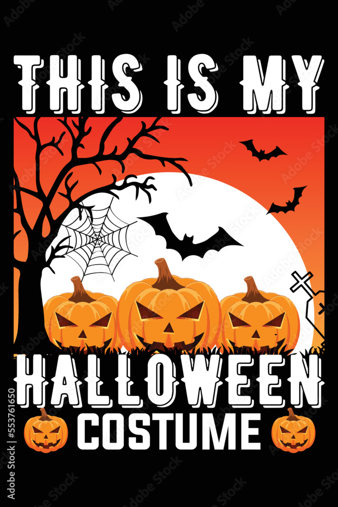 This is my Halloween costume T-Shirt Design This is my Halloween costume T-Shirt Design