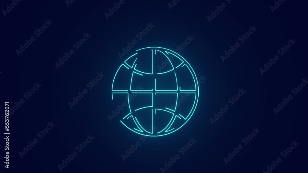 web internet globe icon animation web internet globe icon animation