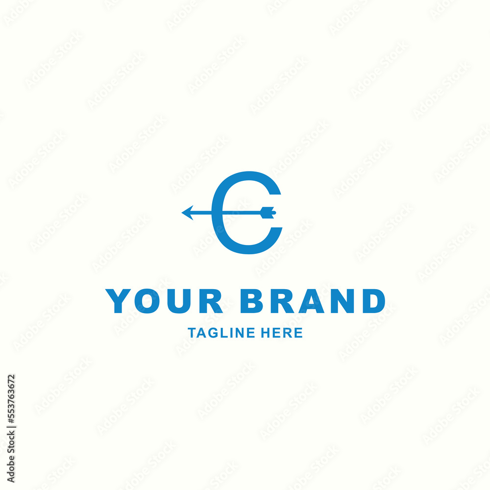 simple logo combined letter C and arrow simple logo combined letter C and arrow
