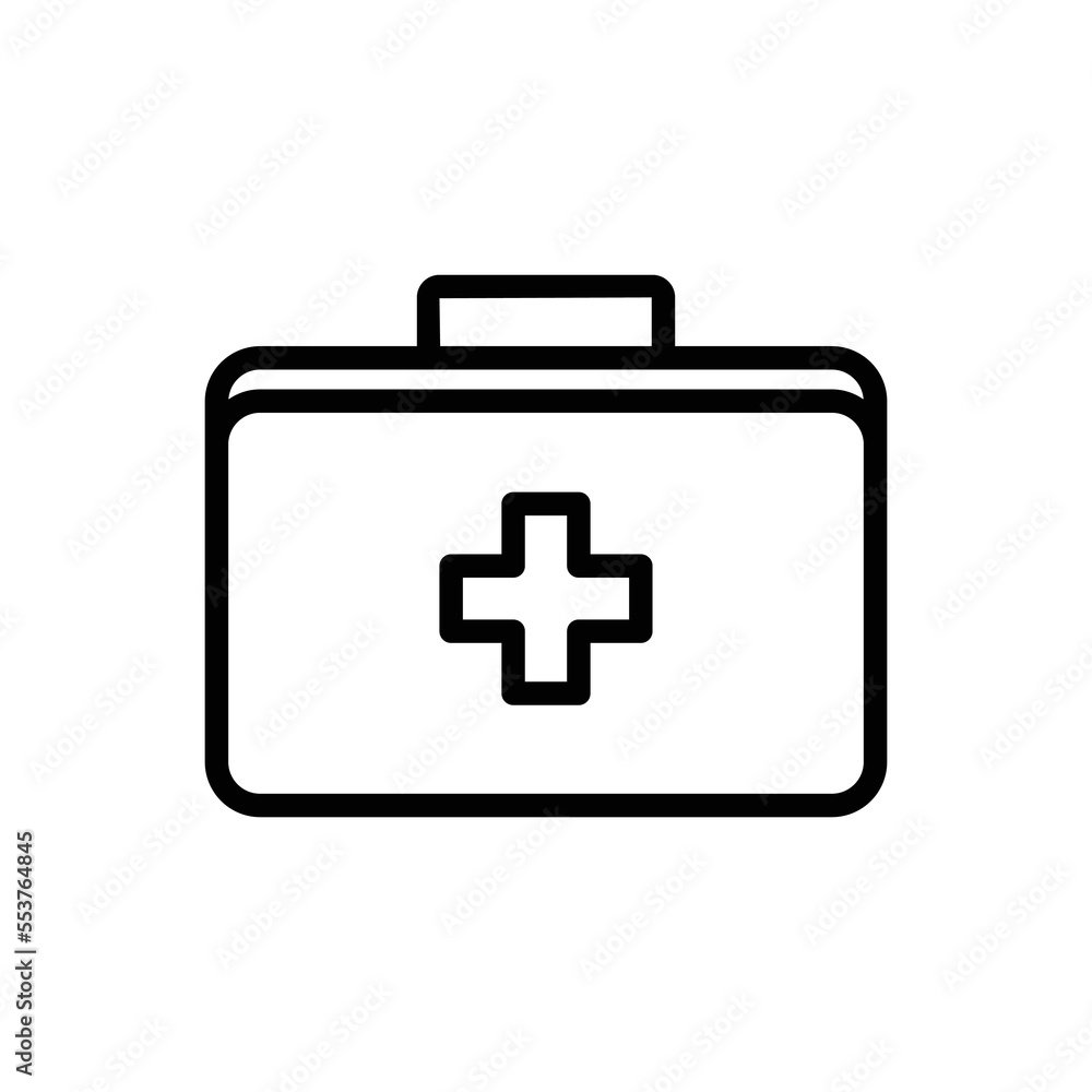 Medical box icon illustration. line icon style. icon related to healthcare and medical. Simple vector design editable. Pixel perfect at 64 x 64 Medical box icon illustration. line icon style. icon related to healthcare and medical. Simple vector design editable. Pixel perfect at 64 x 64