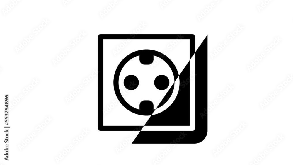 european socket glyph icon animation european socket glyph icon animation