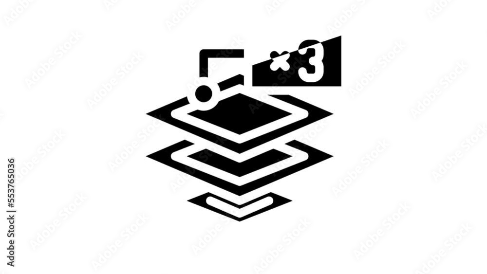 layers of napkins glyph icon animation layers of napkins glyph icon animation