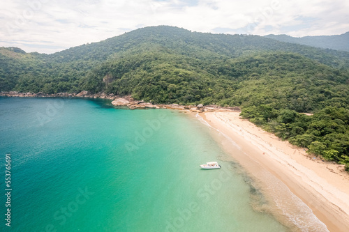 Big island Ilha Grande Abraao beach in Angra dos Reis, Rio de Janeiro, Brazil 