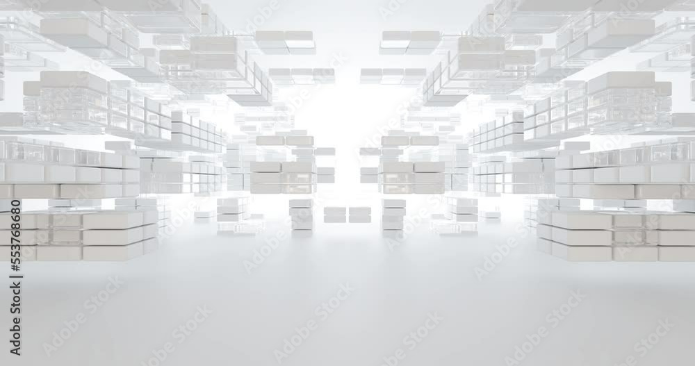 loop Luxury white abstract architectural minimalistic background. Contemporary showroom. Modern exhibition stand. Empty gallery. Backlight. Polygonal Graphic Design. 3D animation and rendering. loop Luxury white abstract architectural minimalistic background. Contemporary showroom. Modern exhibition stand. Empty gallery. Backlight. Polygonal Graphic Design. 3D animation and rendering.