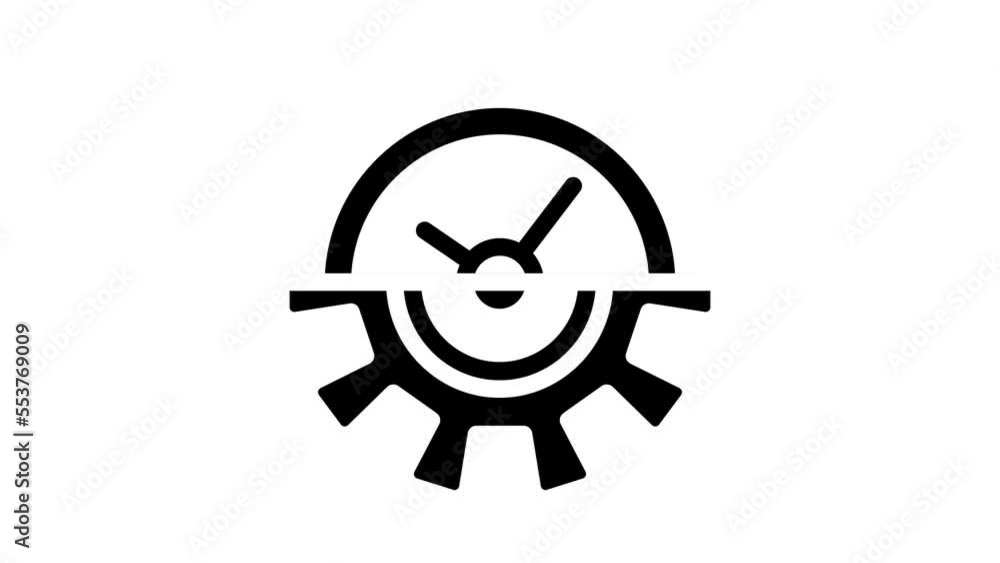 gear time planning process glyph icon animation gear time planning process glyph icon animation