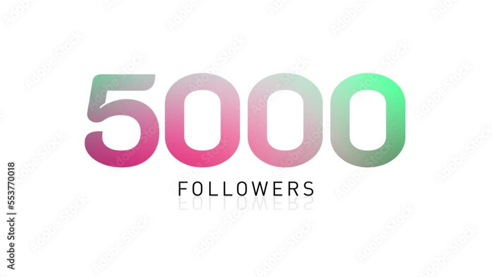 5000 Followers Animation (4k) 5000 Followers Animation (4k)