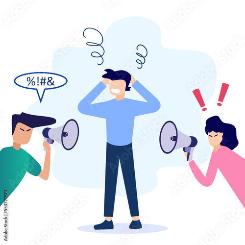 Illustration vector graphic cartoon character of bullying