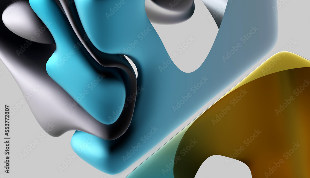 3d render of abstract art 3d background with part of surreal cube box ...