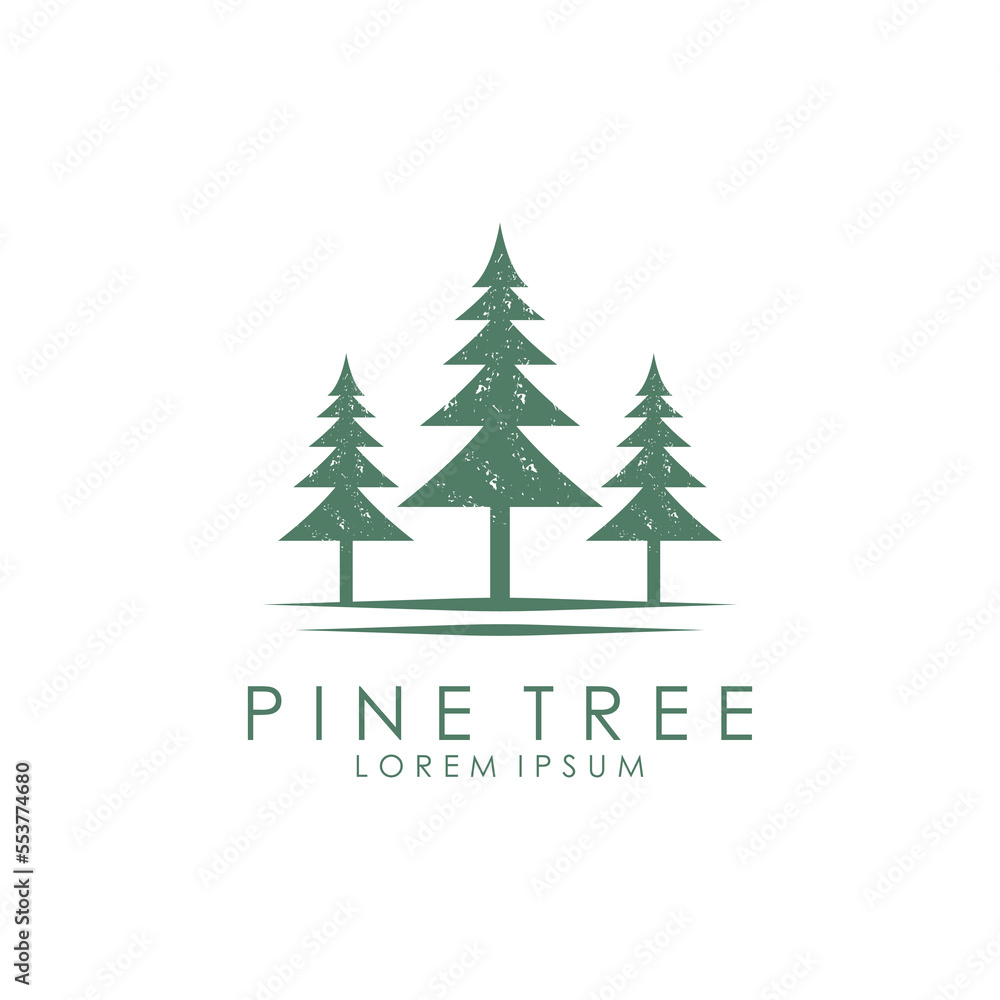 Abstract logo illustration of a pine tree.