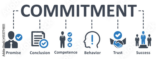 Commitment icon - vector illustration . commitment, promise, conclusion, competence, behaviour, trust, success, goal, business, infographic, template, concept, banner, pictogram, icon set, icons .