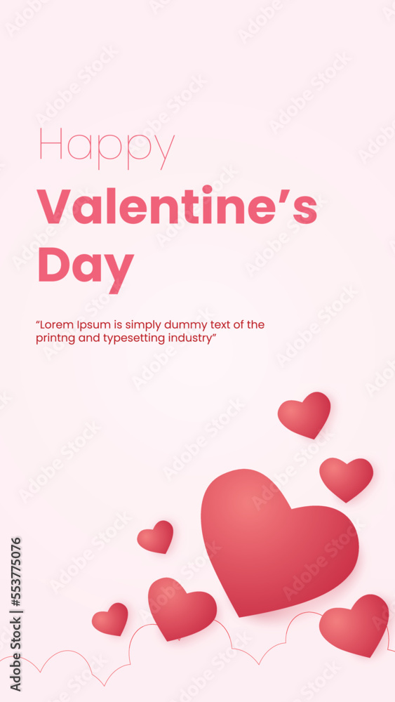 February Valentines Day Vector Story