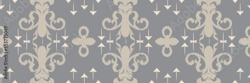 Ikat vector batik textile seamless pattern digital vector design for Print saree Kurti Borneo Fabric border brush symbols swatches party wear