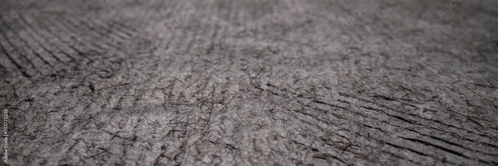 closeup of bark paper handmade in Mexico, selective focus, panoramic web banner closeup of bark paper handmade in Mexico, selective focus, panoramic web banner
