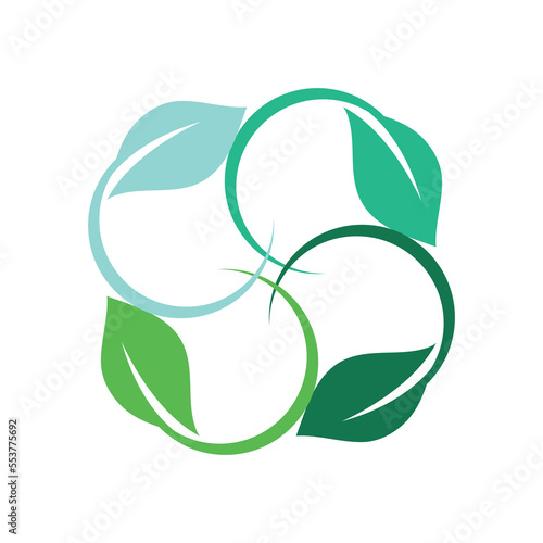 Green leaf logo ecology nature element vector icon