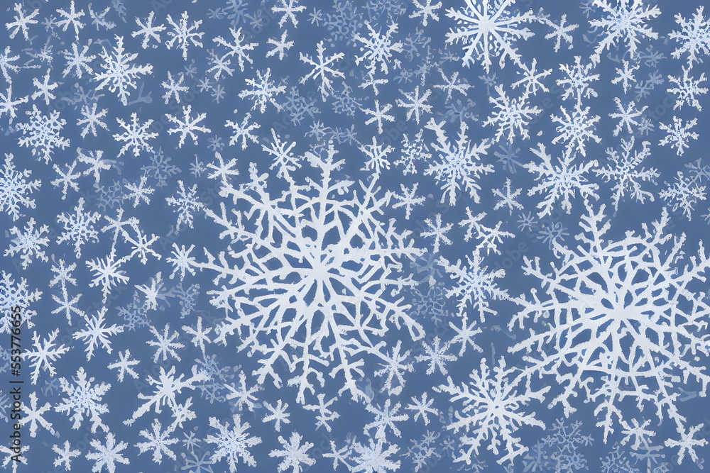 Illustration macro of snowflake in the contemporary style, generative ai Illustration macro of snowflake in the contemporary style, generative ai