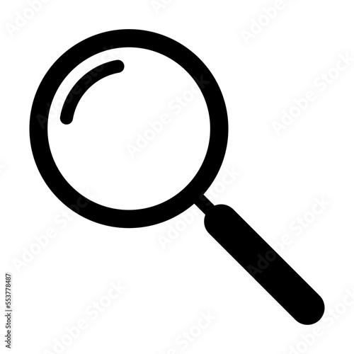 magnifying search glass isolated on white