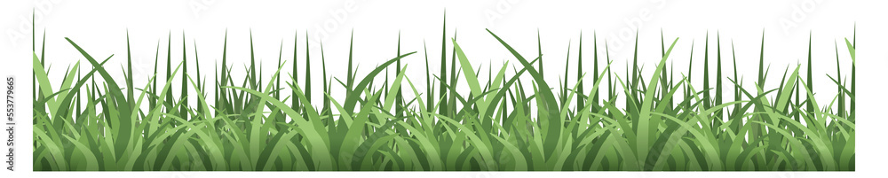 Horizontal grass border. Fresh natural garden lush Horizontal grass border. Fresh natural garden lush