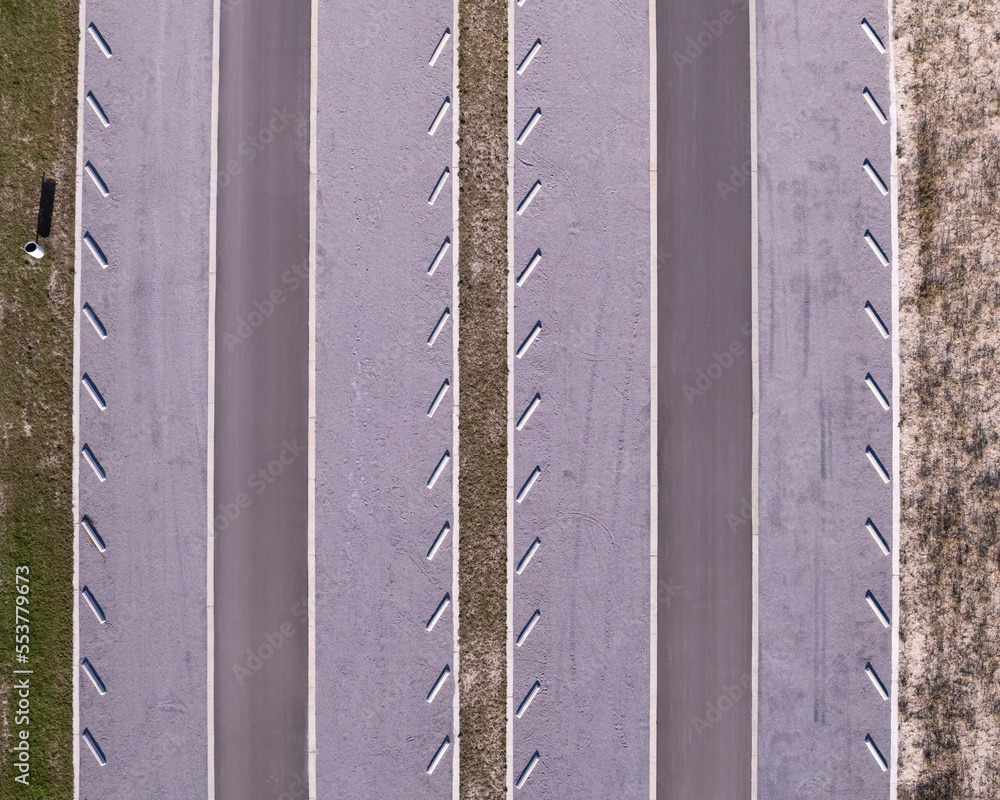 Drone View Parallel Lines Parking Lot Drone View Parallel Lines Parking Lot