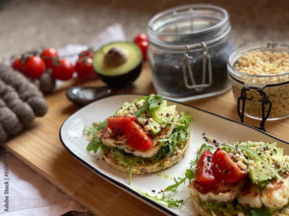 bruschetta with tomato and mozzarella